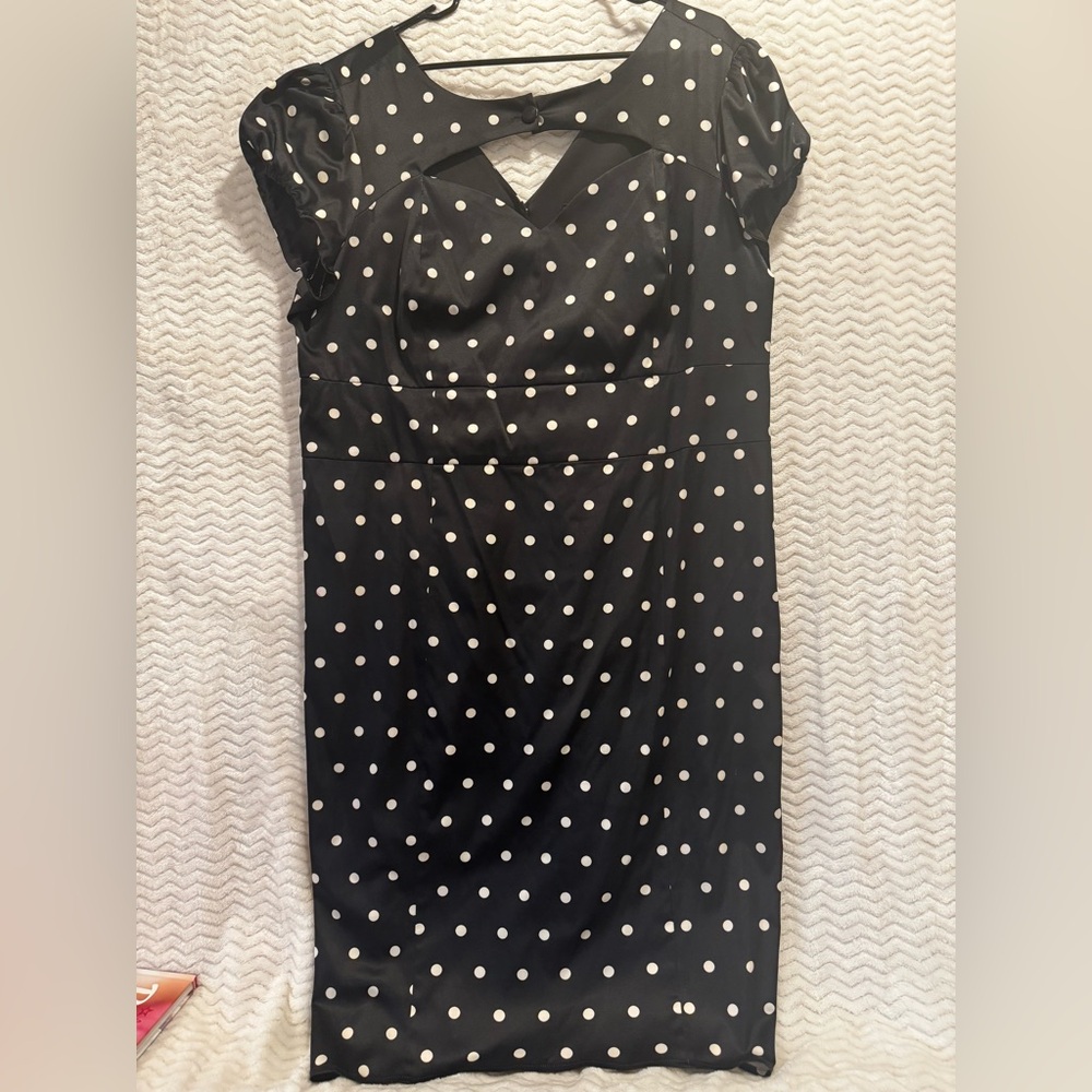 Retro Chic by Torrid Black  Polka Dots  Over Knee Dress Size 20